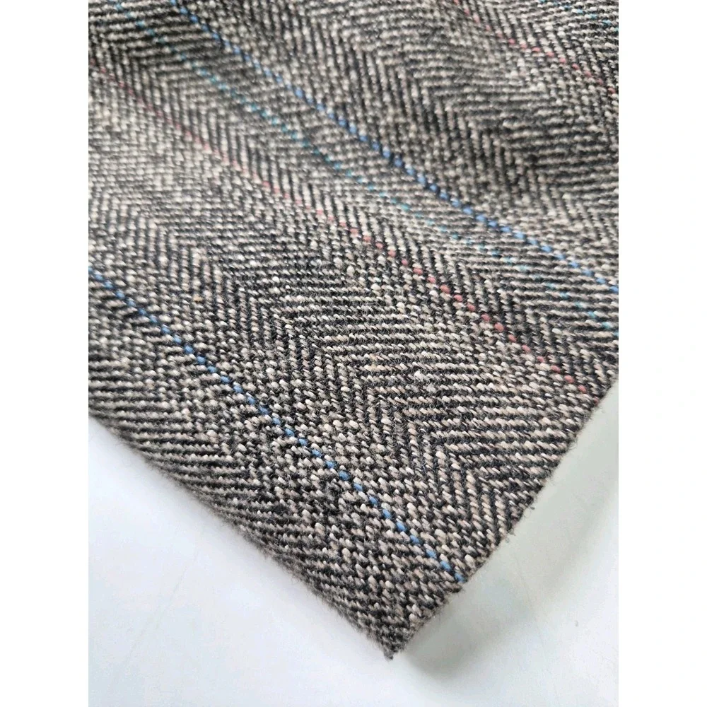 Haggar Imperial Vintage 41R Gray Wool Blazer 2 Button Sport Coat Herringbone USA